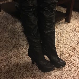 Black over the knee boots
